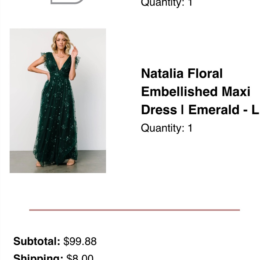 Emerald Green Embellished Maxi Dress